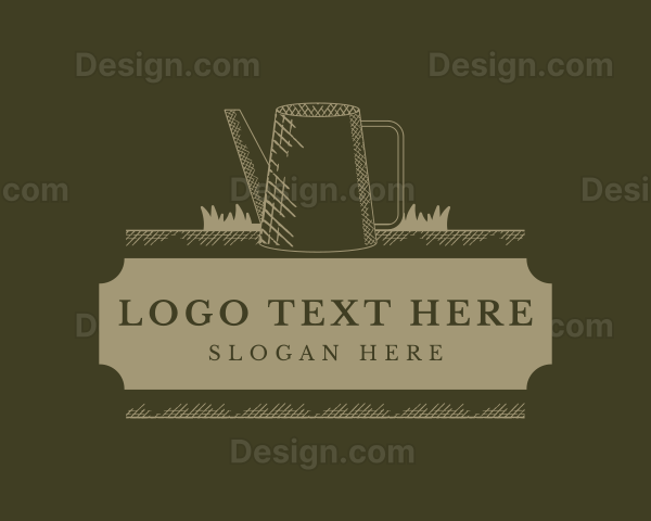 Rustic Watering Can Logo