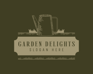 Rustic Watering Can logo design