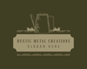 Rustic Watering Can logo design