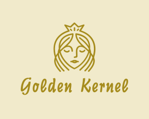 Golden Tiara Princess logo design