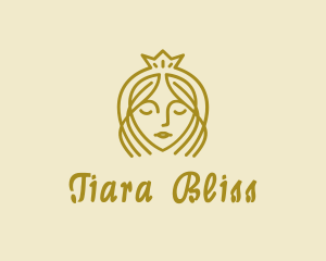 Golden Tiara Princess logo design