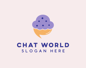 Cupcake Chat Messenger  logo design