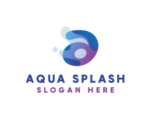 Bold Aqua Letter A logo