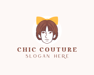 Ribbon Hair Accessory logo design