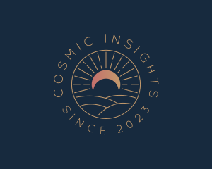 Lunar Moon Astrology  logo design