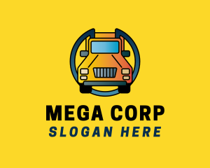 Yellow Delivery Truck logo design