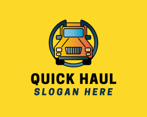 Yellow Delivery Truck logo design