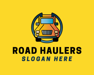 Yellow Delivery Truck logo design