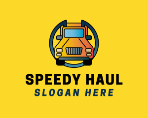 Yellow Delivery Truck logo design