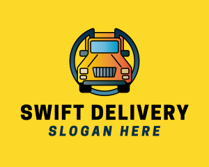 Yellow Delivery Truck logo design