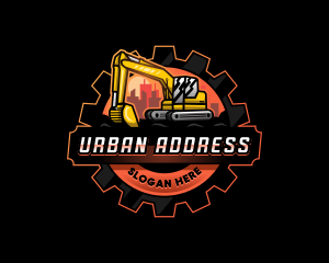 Urban Excavator Machinery logo design