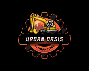 Urban Excavator Machinery logo design