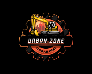 Urban Excavator Machinery logo design