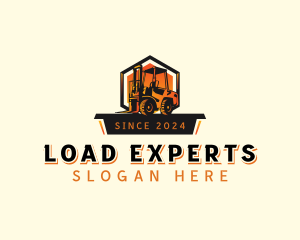 Forklift Skid Loader logo design