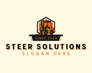 Forklift Skid Loader logo design