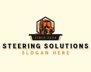 Forklift Skid Loader logo design