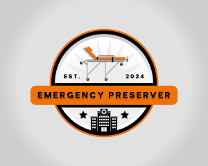 Emergency Hospital Stretcher logo design