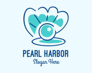 Minimalist Seashell Pearl logo