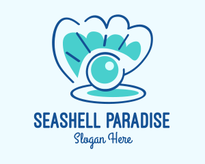 Minimalist Seashell Pearl logo