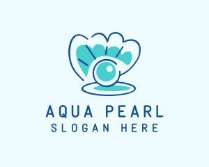 Minimalist Seashell Pearl logo design