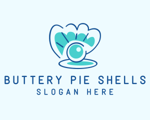 Minimalist Seashell Pearl logo design