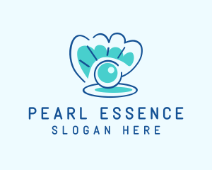 Minimalist Seashell Pearl logo design