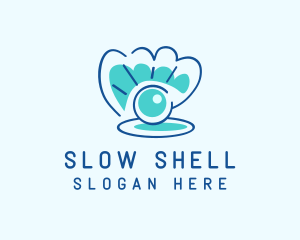 Minimalist Seashell Pearl logo design