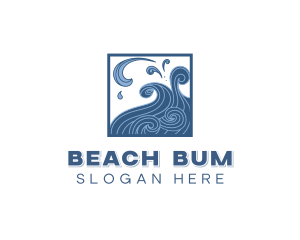 Ocean Waves Resort logo design