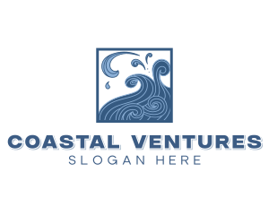 Ocean Waves Resort logo design