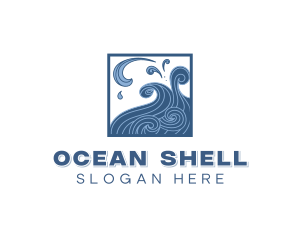 Ocean Waves Resort logo design