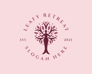 Woman Tree Wellness logo design