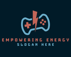 Gaming Controller Lightning logo design