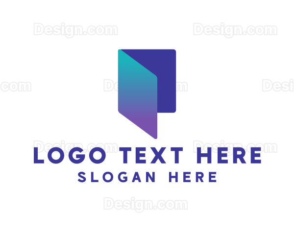 Gradient Document Folder Logo