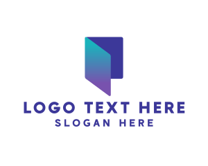 Blue Gradient Folder logo