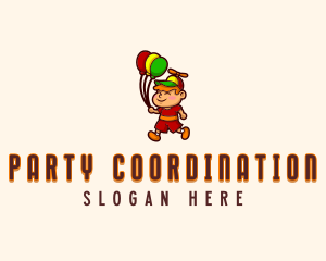 Party Balloon Boy logo design