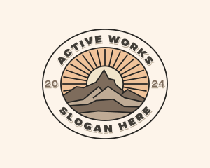 Peak Summit Hiking  logo design