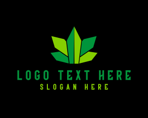 Geometric Cannabis Leaf  logo