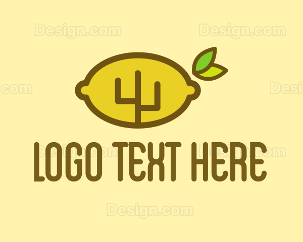 Organic Lemon Cactus Logo