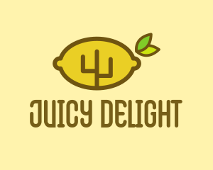Organic Lemon Cactus  logo design