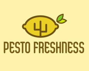 Organic Lemon Cactus  logo design