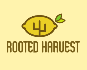 Organic Lemon Cactus  logo design