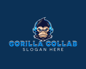 Gorilla Gamer Headset logo design