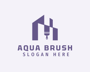 House Paint Brush logo design