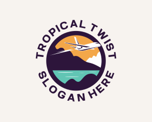 Tropical Island Airplane logo design