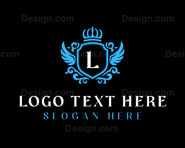 Elegant Floral Shield Logo