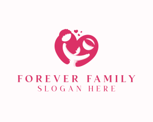 Parenting Family Heart logo design