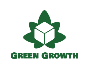 Green Cube Marijuana logo design