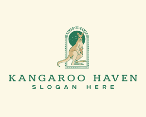 Marsupial Kangaroo Joey logo