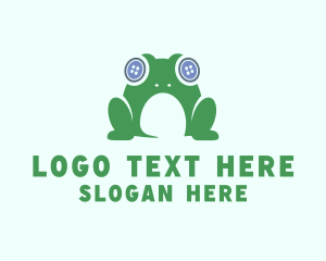 Frog Animal Button logo