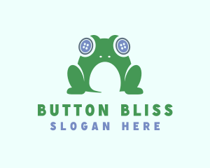 Frog Animal Button logo design